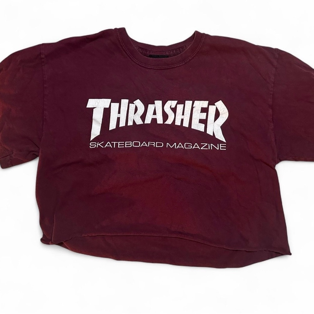 Thrasher Burgundy Crop Top